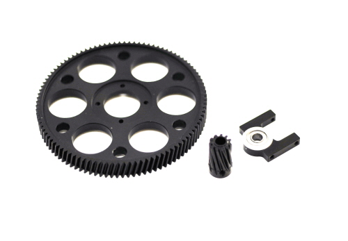 JYDKR-50047 Helical Main Gear 99T Set (W/Pinion 11T/Pinion Support) - Velocity Fusion 50